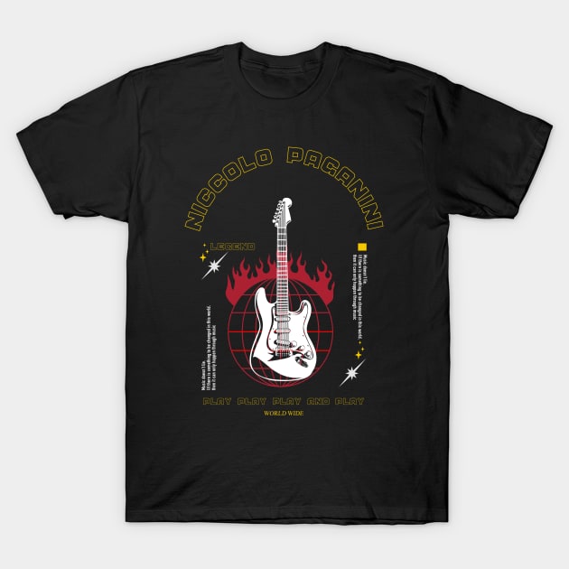 Niccolo Paganini T-Shirt by Sifarmunas